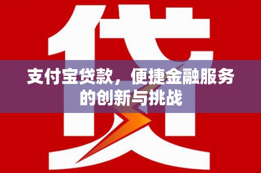 桃江支付宝贷款，便捷金融服务的创新与挑战