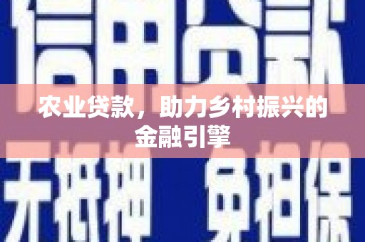 桃江农业贷款，助力乡村振兴的金融引擎