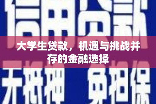 桃江大学生贷款，机遇与挑战并存的金融选择