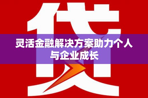 桃江灵活金融解决方案助力个人与企业成长