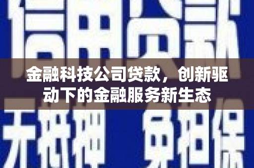 桃江金融科技公司贷款，创新驱动下的金融服务新生态