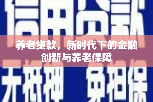 桃江养老贷款，新时代下的金融创新与养老保障