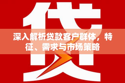 桃江深入解析贷款客户群体，特征、需求与市场策略