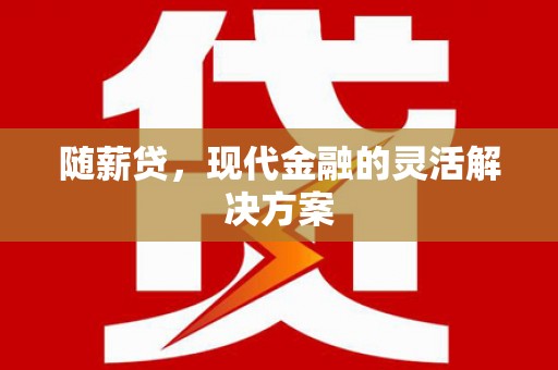 桃江随薪贷，现代金融的灵活解决方案