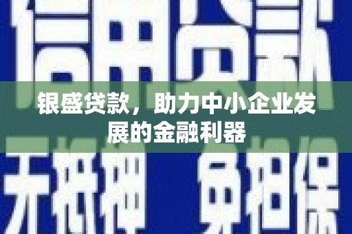 桃江银盛贷款，助力中小企业发展的金融利器