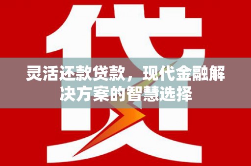 桃江灵活还款贷款，现代金融解决方案的智慧选择