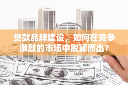 桃江贷款品牌建设，如何在竞争激烈的市场中脱颖而出？