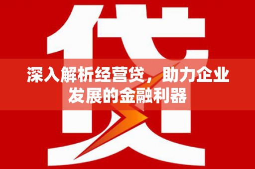 桃江深入解析经营贷，助力企业发展的金融利器