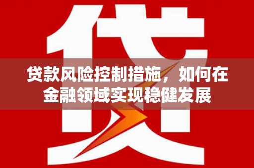 桃江贷款风险控制措施，如何在金融领域实现稳健发展