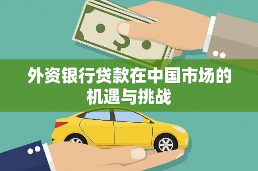 桃江外资银行贷款在中国市场的机遇与挑战