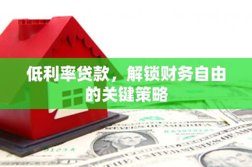 桃江低利率贷款，解锁财务自由的关键策略