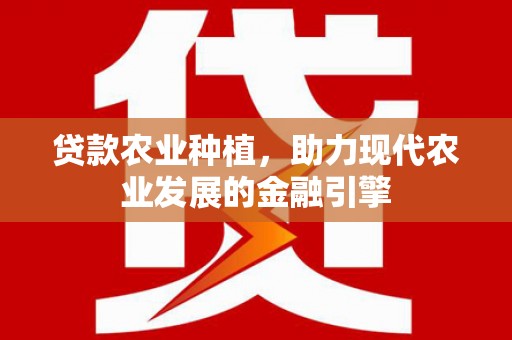 桃江贷款农业种植，助力现代农业发展的金融引擎