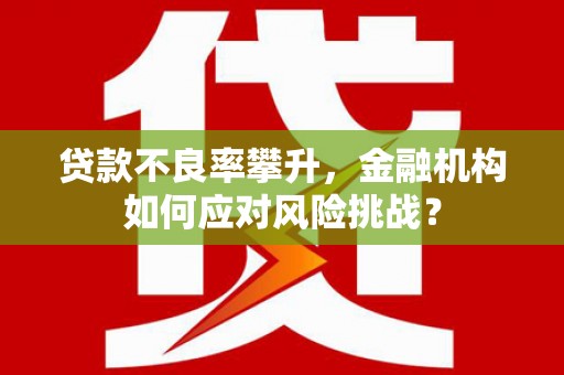 桃江贷款不良率攀升，金融机构如何应对风险挑战？