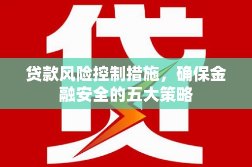 桃江贷款风险控制措施，确保金融安全的五大策略