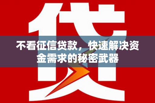 桃江不看征信贷款，快速解决资金需求的秘密武器