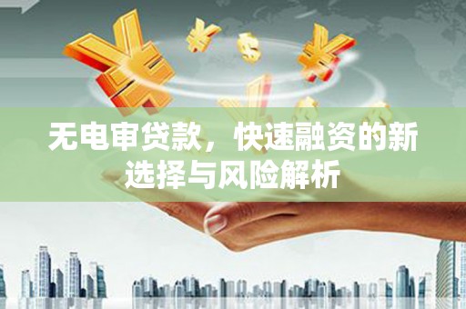 桃江无电审贷款，快速融资的新选择与风险解析