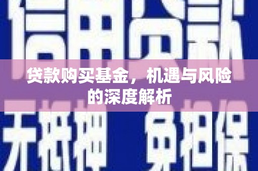 桃江贷款购买基金，机遇与风险的深度解析