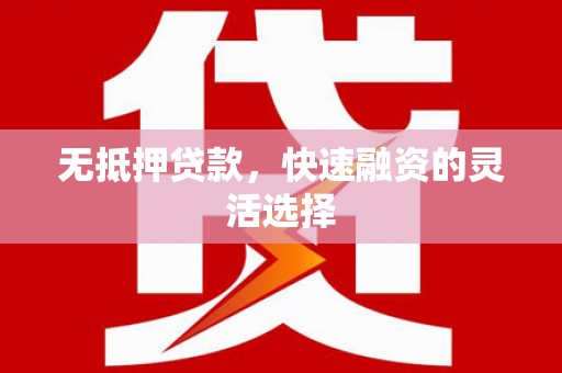 桃江无抵押贷款，快速融资的灵活选择