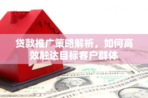 桃江贷款推广策略解析，如何高效触达目标客户群体