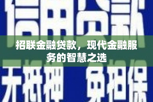 桃江招联金融贷款，现代金融服务的智慧之选