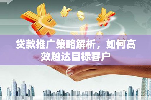 桃江贷款推广策略解析，如何高效触达目标客户