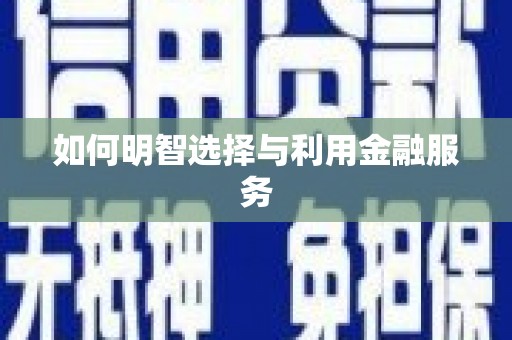 桃江如何明智选择与利用金融服务