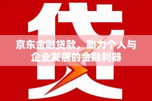 桃江京东金融贷款，助力个人与企业发展的金融利器