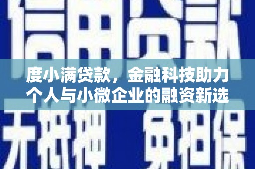 桃江度小满贷款，金融科技助力个人与小微企业的融资新选择