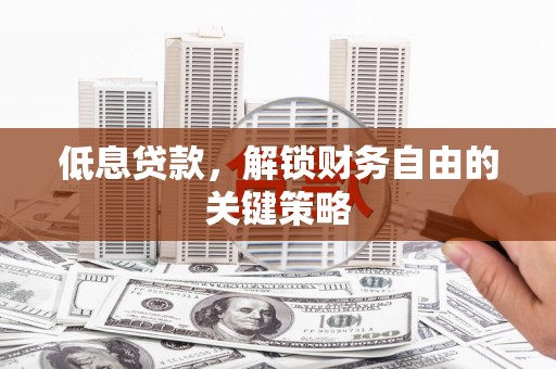 桃江低息贷款，解锁财务自由的关键策略