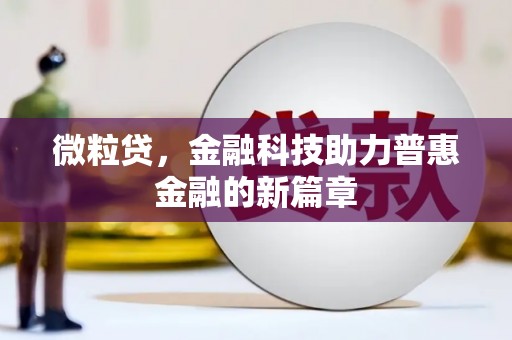 桃江微粒贷，金融科技助力普惠金融的新篇章