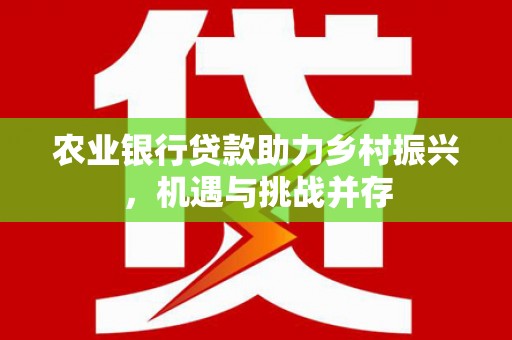 桃江农业银行贷款助力乡村振兴，机遇与挑战并存