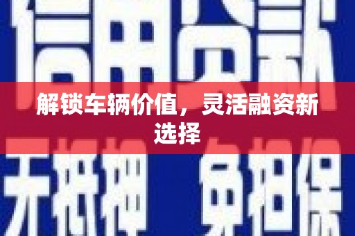 桃江解锁车辆价值，灵活融资新选择