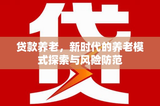 桃江贷款养老，新时代的养老模式探索与风险防范