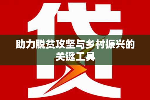 桃江助力脱贫攻坚与乡村振兴的关键工具