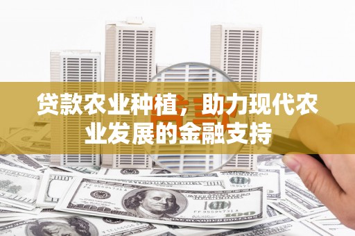 桃江贷款农业种植，助力现代农业发展的金融支持