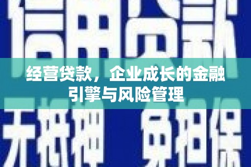 桃江经营贷款，企业成长的金融引擎与风险管理