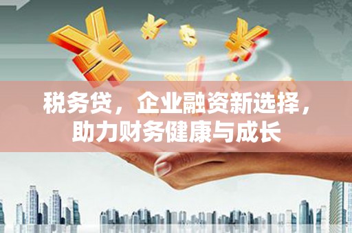 桃江税务贷，企业融资新选择，助力财务健康与成长